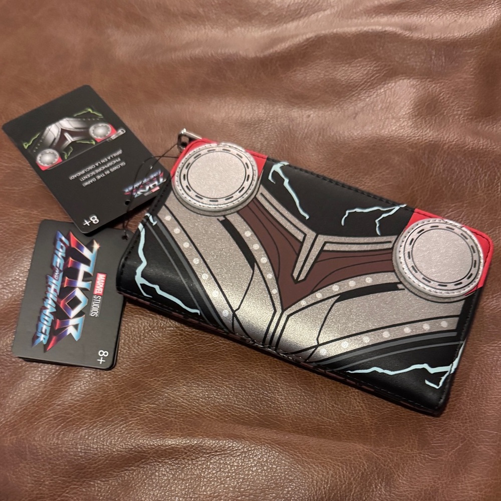 Marvel Thor Wallet with Black, Silver, and Red Design